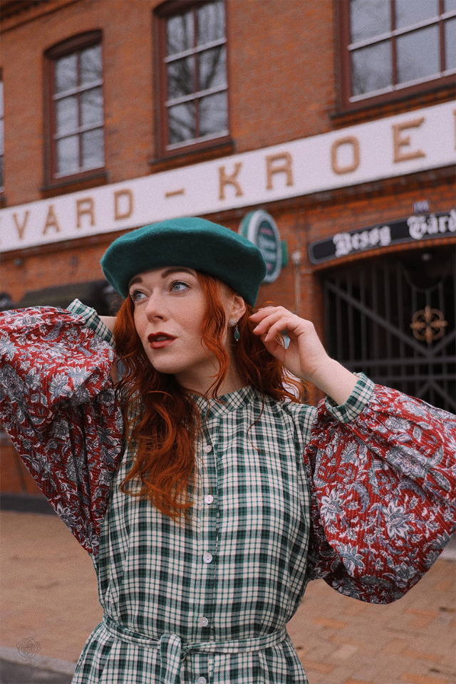 Green Mellow Midi Cotton Dress 