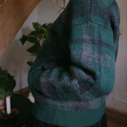 Green Plaid Vintage Cardi Jacket | S/M