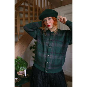 Green Plaid Vintage Cardi Jacket | S/M