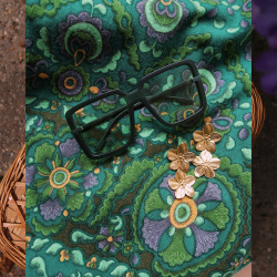 Green Tinted Retro Sunglasses