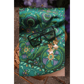 Green Tinted Retro Sunglasses