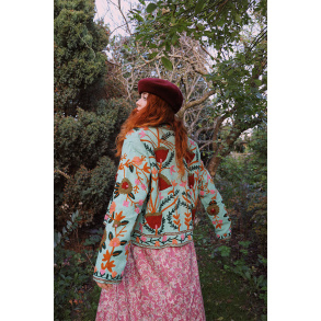Green Suzani Floral Jacket 