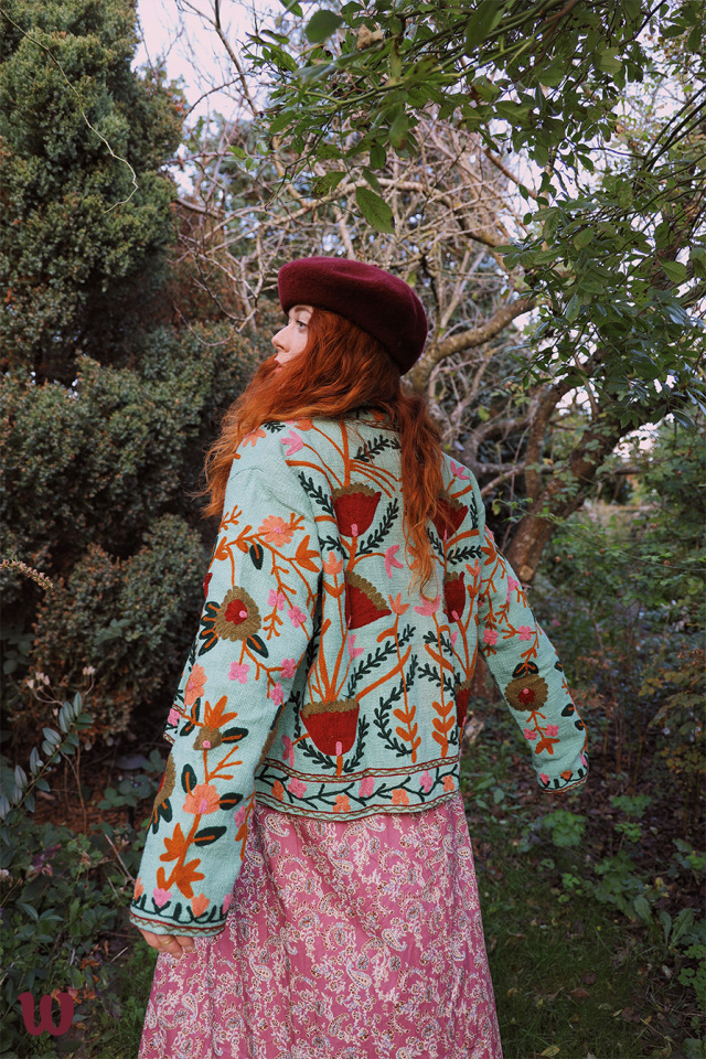 Green Suzani Floral Jacket 