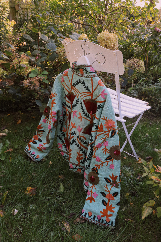 Green Suzani Floral Jacket 