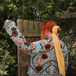 Green Suzani Floral Jacket 
