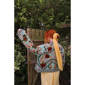 Green Suzani Floral Jacket 