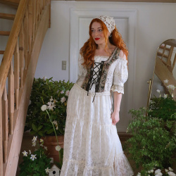 Romantic Green Tapestry Vintage Top | L/XL