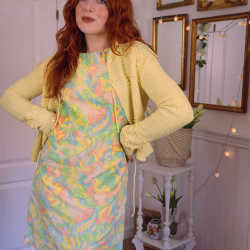 Bright Funky 60's Mini Vintage Dress | S/M