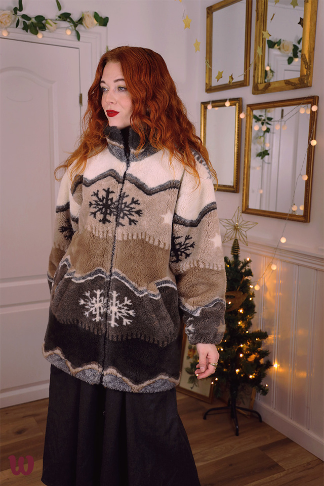 Brown &amp; Grey Soft Comfy Fleece Jacket | S-L