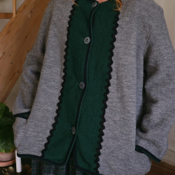 Grey &amp; Green Wool Vintage Jacket | XL