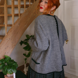 Grey &amp; Green Wool Vintage Jacket | XL