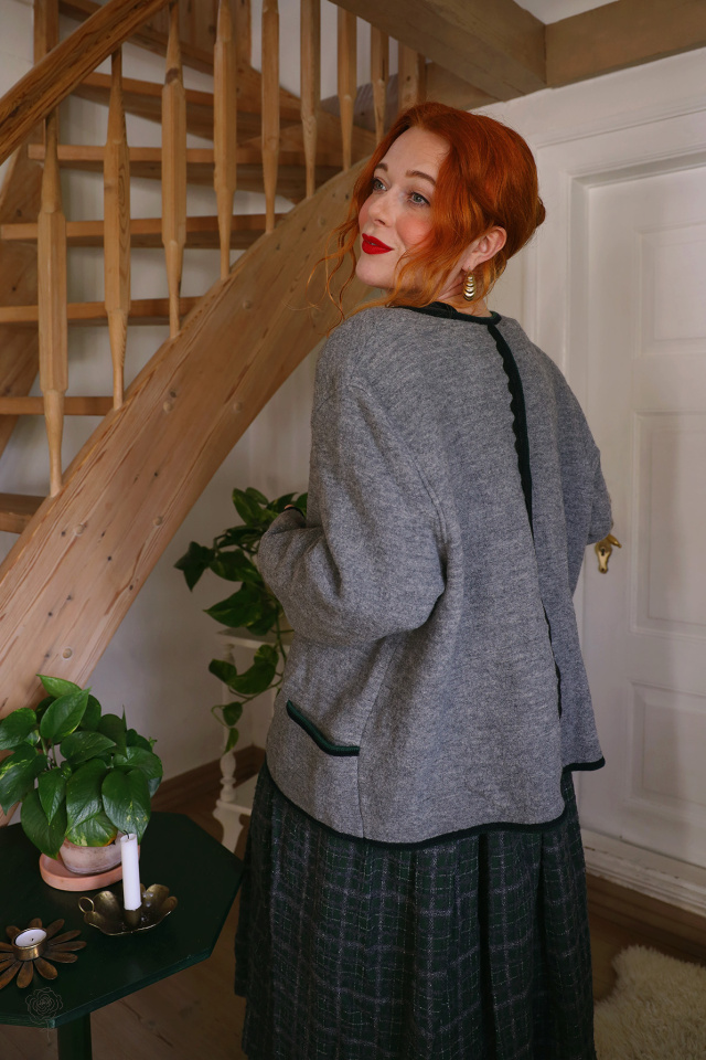 Grey &amp; Green Wool Vintage Jacket | XL