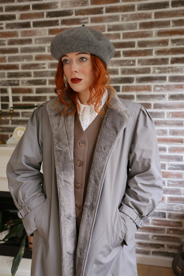 Grey Warm Lining Trenchcoat | L