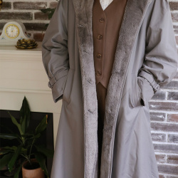 Grey Warm Lining Trenchcoat | L