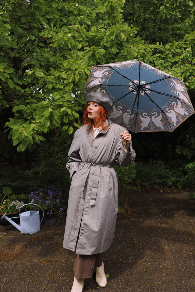 Grey Warm Lining Trenchcoat | L