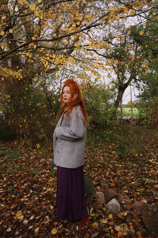 Grey Wool Vintage Coat | S