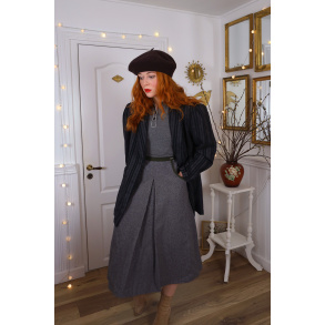 Grey Wool Vintage Skirt | S