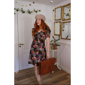 Groovy Brown Floral 70's Mini | S