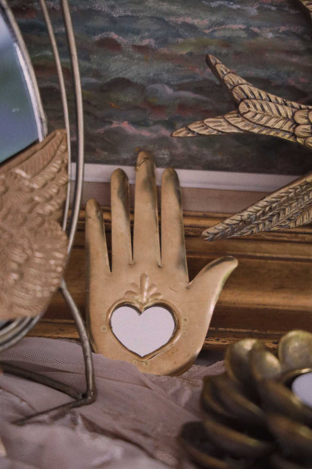Small Hand Mirror Wall Decoration