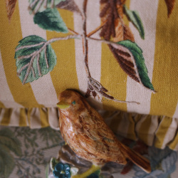 Handpainted Brown Ceramic Blackbird 