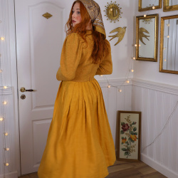 Happy Yellow Thick Vintage Gown | S