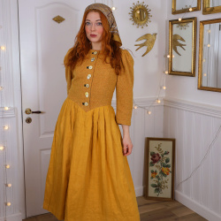Happy Yellow Thick Vintage Gown | S
