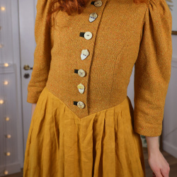 Happy Yellow Thick Vintage Gown | S