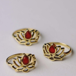 Healing Lotus Brass Ring