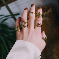 Healing Lotus Brass Ring