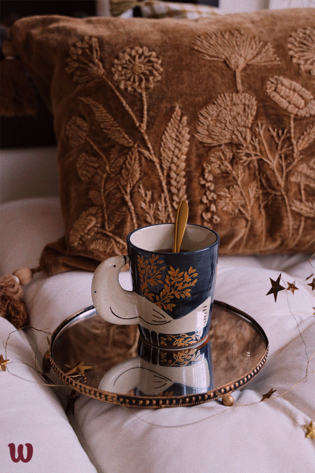 Blue Hezha Bird Mug 