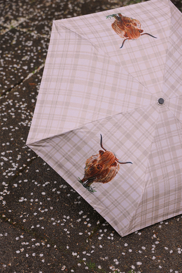 Highland Cow Folding Umbrella 