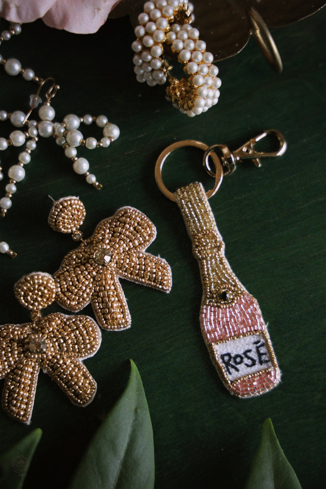Holly Ros Beaded Keychain 