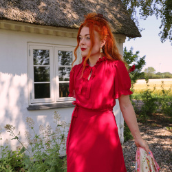 Hot Pink 70's Vintage Dress | S