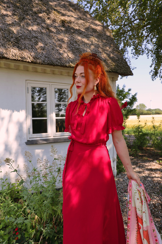 Hot Pink 70's Vintage Dress | S