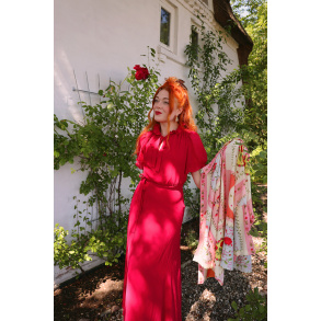 Hot Pink 70's Vintage Dress | S