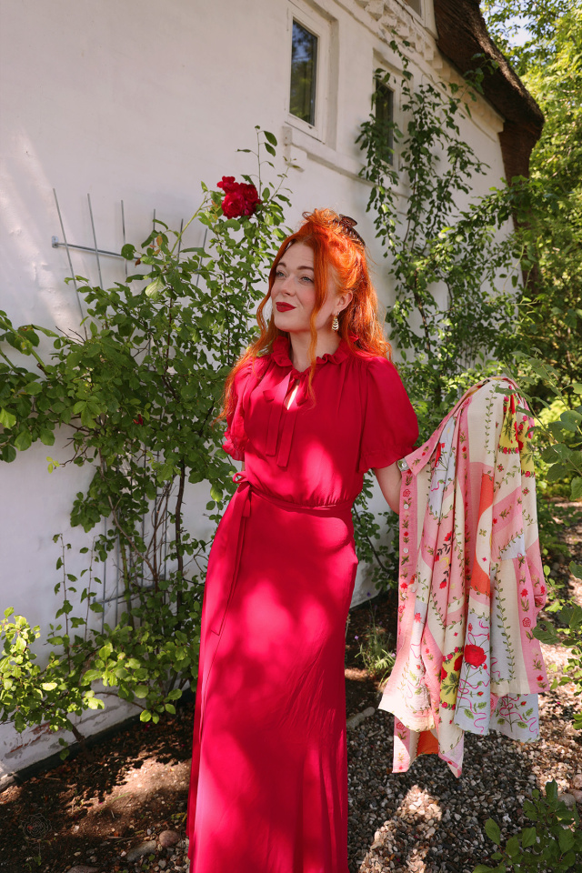 Hot Pink 70's Vintage Dress | S