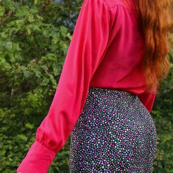 Hot Pink Vintage Blouse | M 