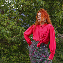 Hot Pink Vintage Blouse | M 
