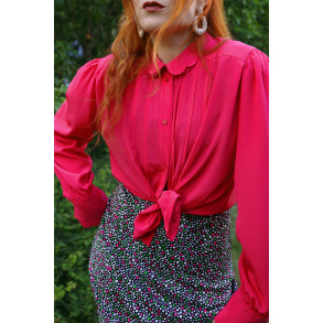 Hot Pink Vintage Blouse | M 