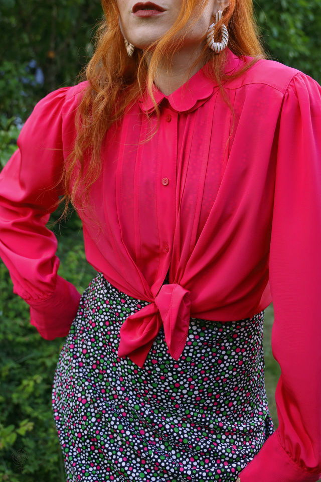 Hot Pink Vintage Blouse | M 