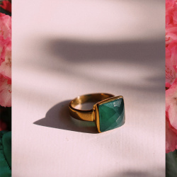 Jade Square Ring 