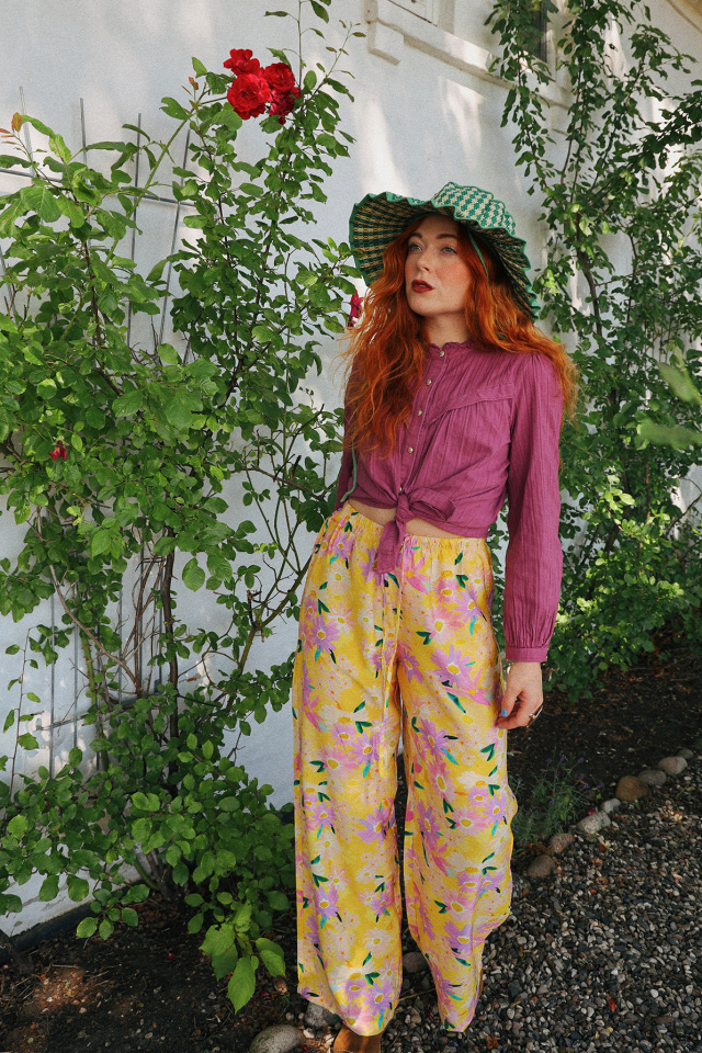 July Sun Floral Summer Trousers 