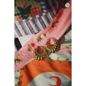 July Sun Gold Hoop Earrings 