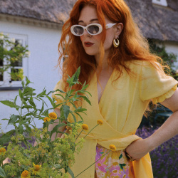 July Sun Gold Hoop Earrings 