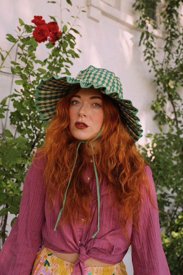 July Sun Green Beach Hat 