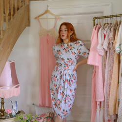 Karin Stevens Floral Vintage Dress | S