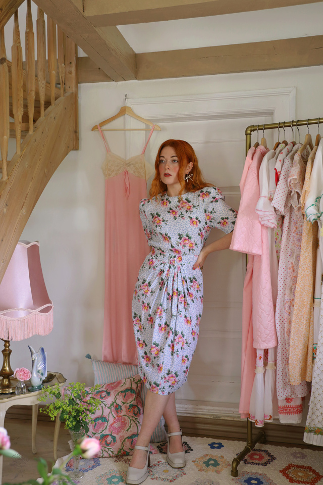 Karin Stevens Floral Vintage Dress | S