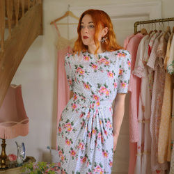 Karin Stevens Floral Vintage Dress | S