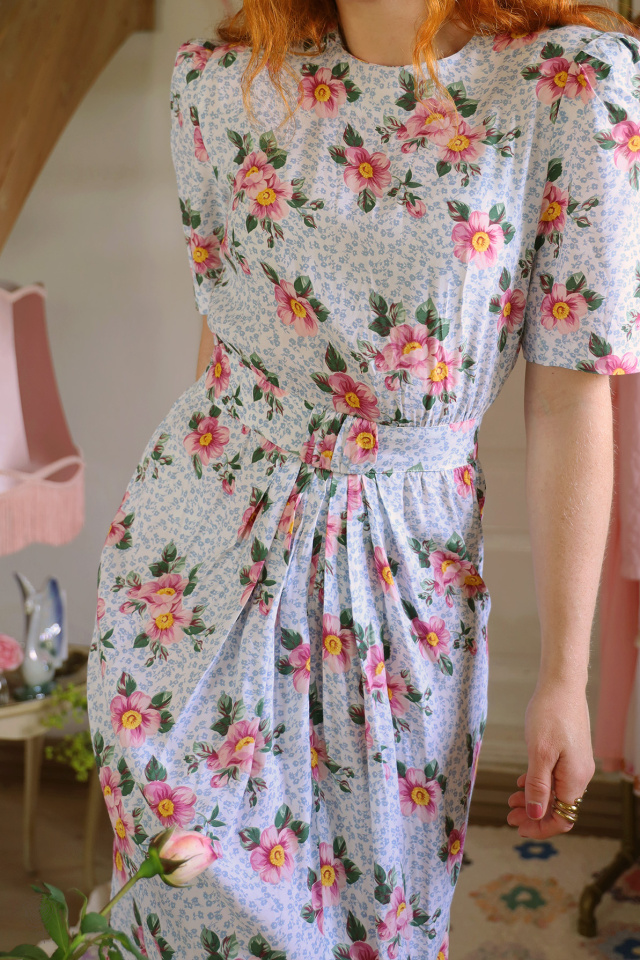 Karin Stevens Floral Vintage Dress | S