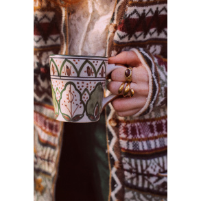 Handpainted Green Karlie Mug 